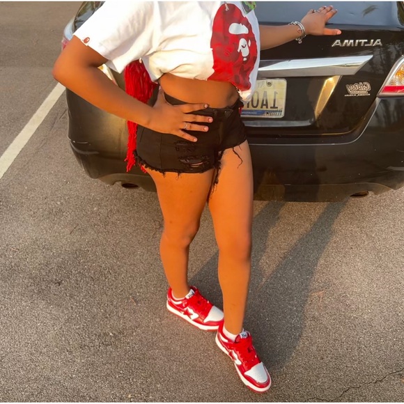 Red Bape Sneakers - Picture 3 of 4